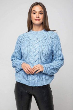 Prima Fashion Knit: Вязаный свитер «Злата» - голубой 373004 - фото 1