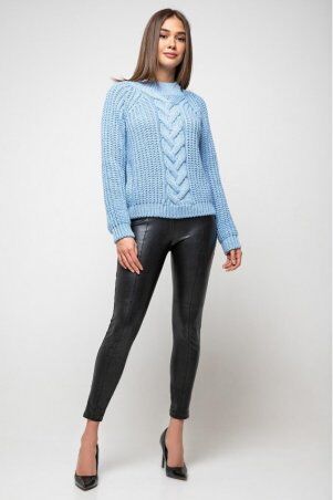 Prima Fashion Knit: Вязаный свитер «Злата» - голубой 373004 - фото 3