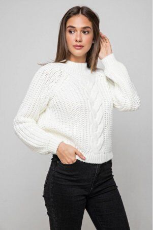 Prima Fashion Knit: Вязаный свитер «Злата» - молочный 373007 - фото 1