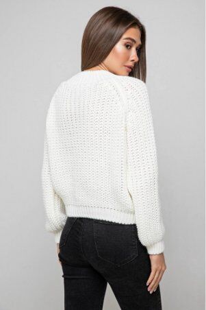 Prima Fashion Knit: Вязаный свитер «Злата» - молочный 373007 - фото 2