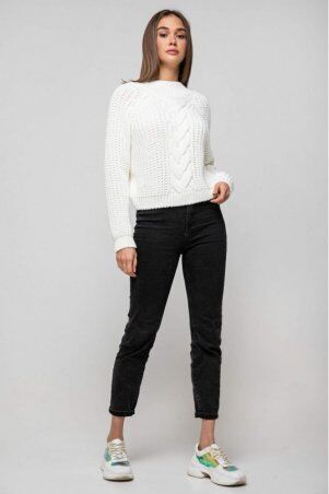 Prima Fashion Knit: Вязаный свитер «Злата» - молочный 373007 - фото 3