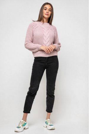 Prima Fashion Knit: Вязаный свитер «Злата» - пудра 373006 - фото 3