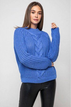 Prima Fashion Knit: Вязаный свитер «Злата»  - васильковый 375005 - фото 1