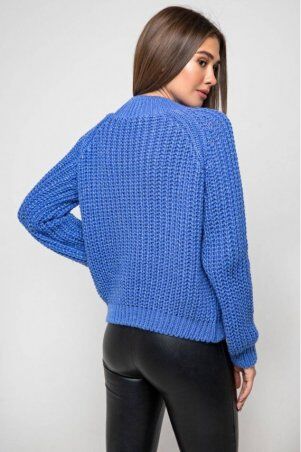 Prima Fashion Knit: Вязаный свитер «Злата»  - васильковый 375005 - фото 2