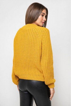 Prima Fashion Knit: Вязаный свитер «Злата»  - горчица 375008 - фото 2