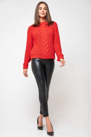 Prima Fashion Knit: Вязаный свитер «Злата»  - красный 375002 - фото 3
