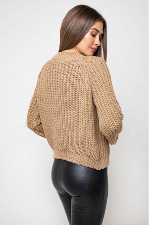 Prima Fashion Knit: Вязаный свитер «Злата»  - кэмел 375001 - фото 2