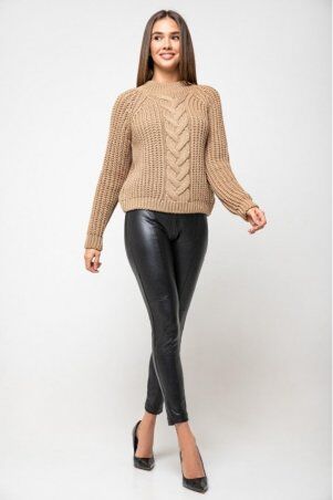 Prima Fashion Knit: Вязаный свитер «Злата»  - кэмел 375001 - фото 3