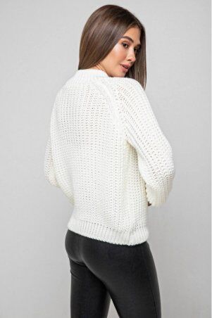 Prima Fashion Knit: Вязаный свитер «Злата»  - молочный 375007 - фото 2