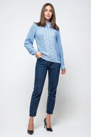 Prima Fashion Knit: Вязаный свитер «Ника» с люрексом - голубой 371004 - фото 2