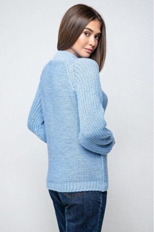 Prima Fashion Knit: Вязаный свитер «Ника» с люрексом - голубой 371004 - фото 3