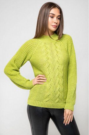 Prima Fashion Knit: Вязаный свитер «Ника» с люрексом - фисташковый 371012 - фото 1