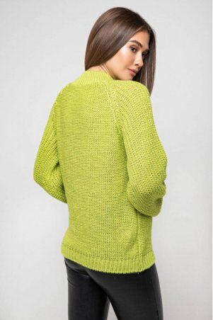 Prima Fashion Knit: Вязаный свитер «Ника» с люрексом - фисташковый 371012 - фото 2