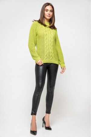 Prima Fashion Knit: Вязаный свитер «Ника» с люрексом - фисташковый 371012 - фото 3