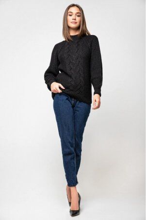 Prima Fashion Knit: Вязаный свитер «Ника» с люрексом - черный 371011 - фото 3