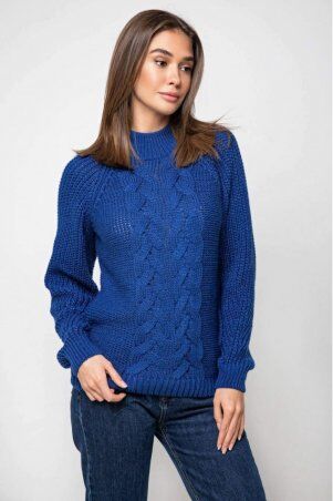 Prima Fashion Knit: Вязаный свитер «Ника» с люрексом - электрик 371013 - фото 1