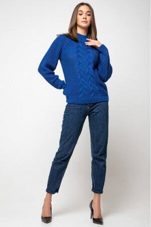 Prima Fashion Knit: Вязаный свитер «Ника» с люрексом - электрик 371013 - фото 3