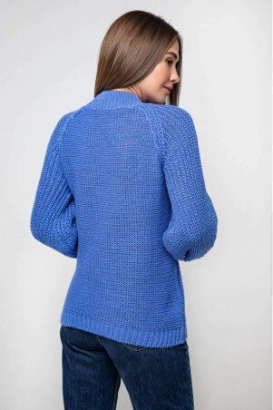 Prima Fashion Knit: ​​Вязаный свитер «Ника» с люрексом - васильковый 371005 - фото 2