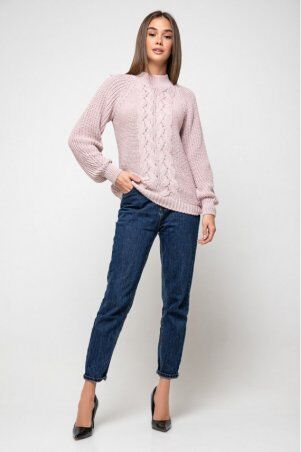 Prima Fashion Knit: ​​Вязаный свитер «Ника» с люрексом - пудра 371006 - фото 3