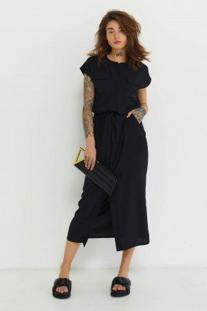 Jadone Fashion: Платье Малика черный - фото 1