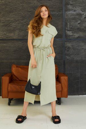 Jadone Fashion: Платье Малика оливка - фото 1