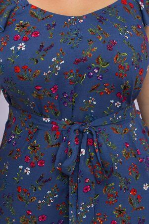 Glem: Сарафан Шания-1Б джинс-разноцв.цветы p70252 - фото 4
