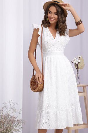Glem: Платье Дария б/р белый 1 p70872 - фото 1