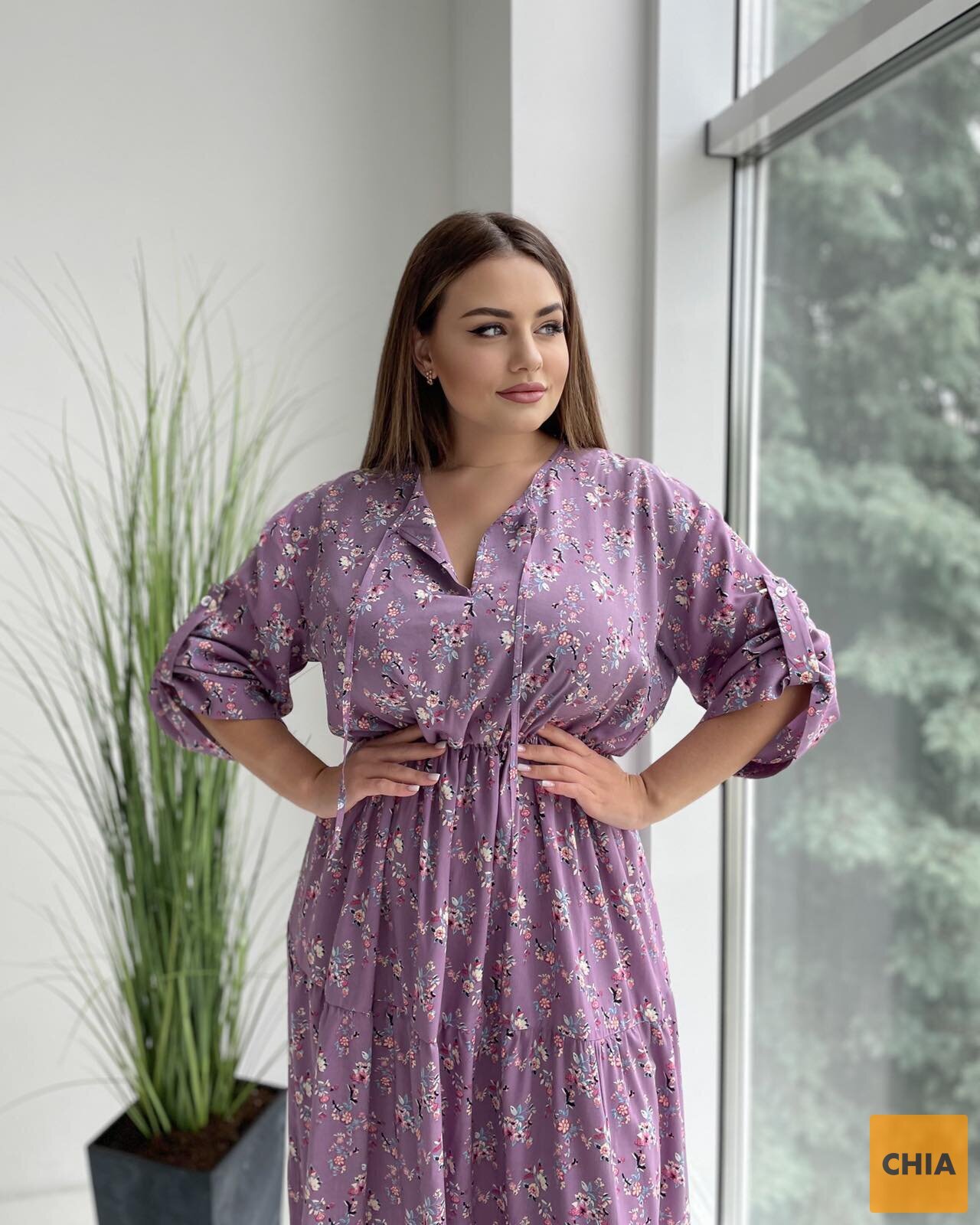 Платье Прованс цветы сиреневый