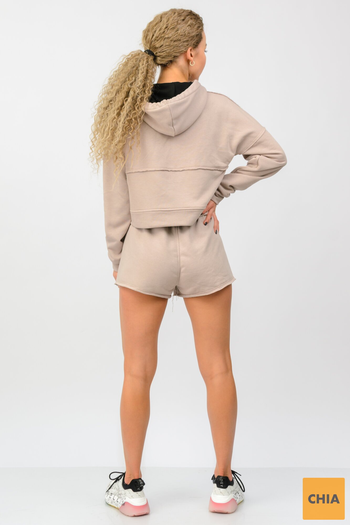 Комлект (укороченное худи, шорты)