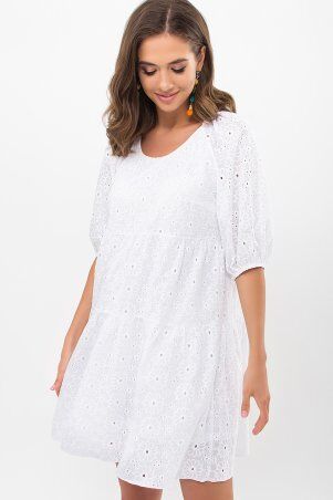 Glem: Платье Кати к/р белый 3 p71606 - фото 1