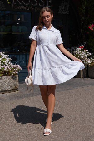 MasModa: Платье Вайт М21 белое 011 - фото 3