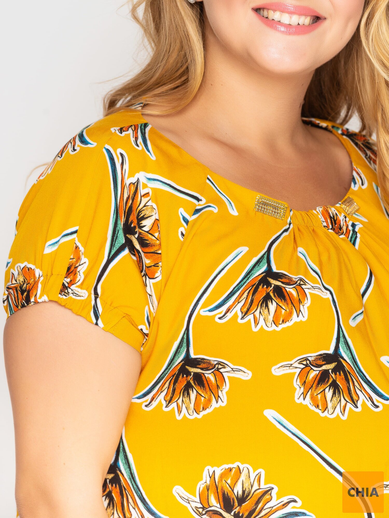 Платье летнее женское Палитра горчица