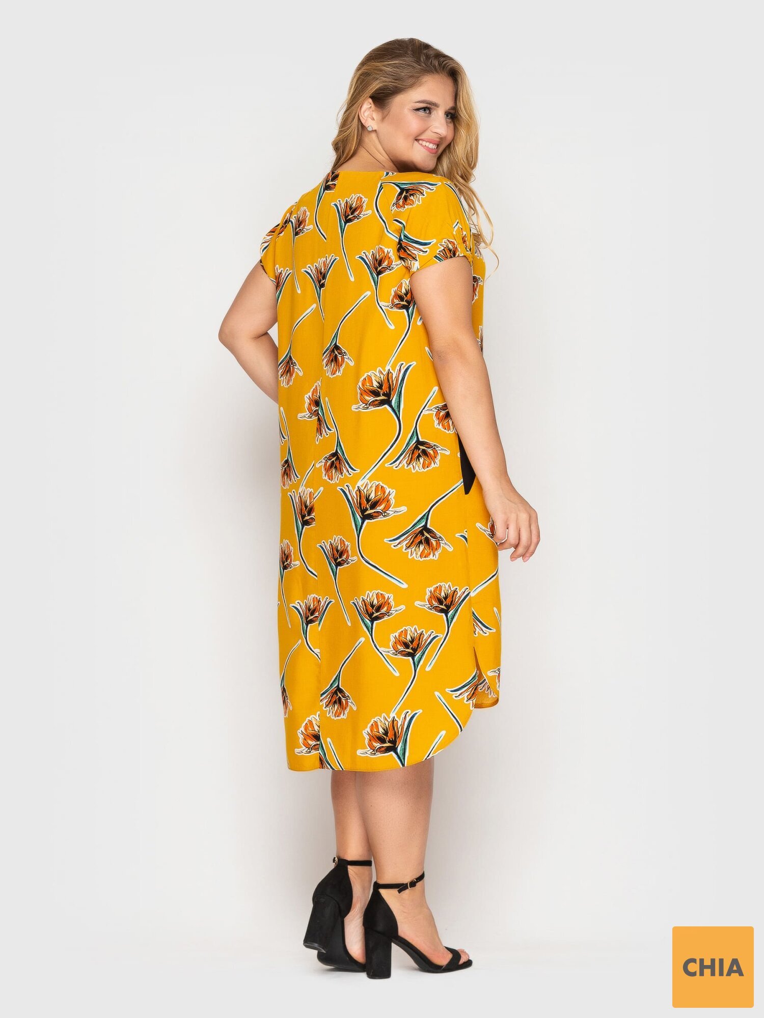 Платье летнее женское Палитра горчица