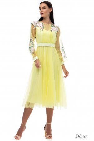 Angel PROVOCATION: Платье Офея миди желтый - фото 1