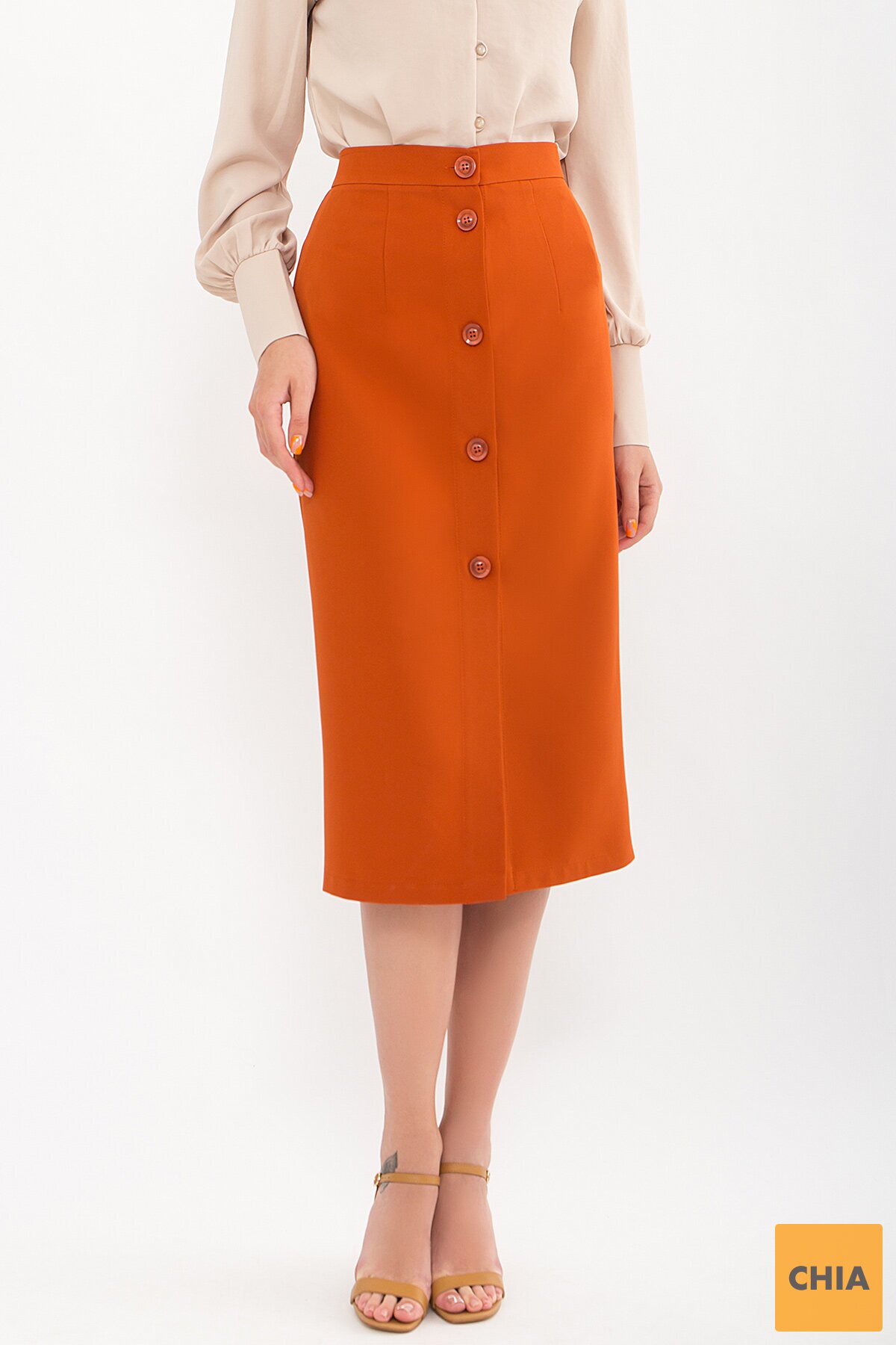 Юбка мод. №54 терракот