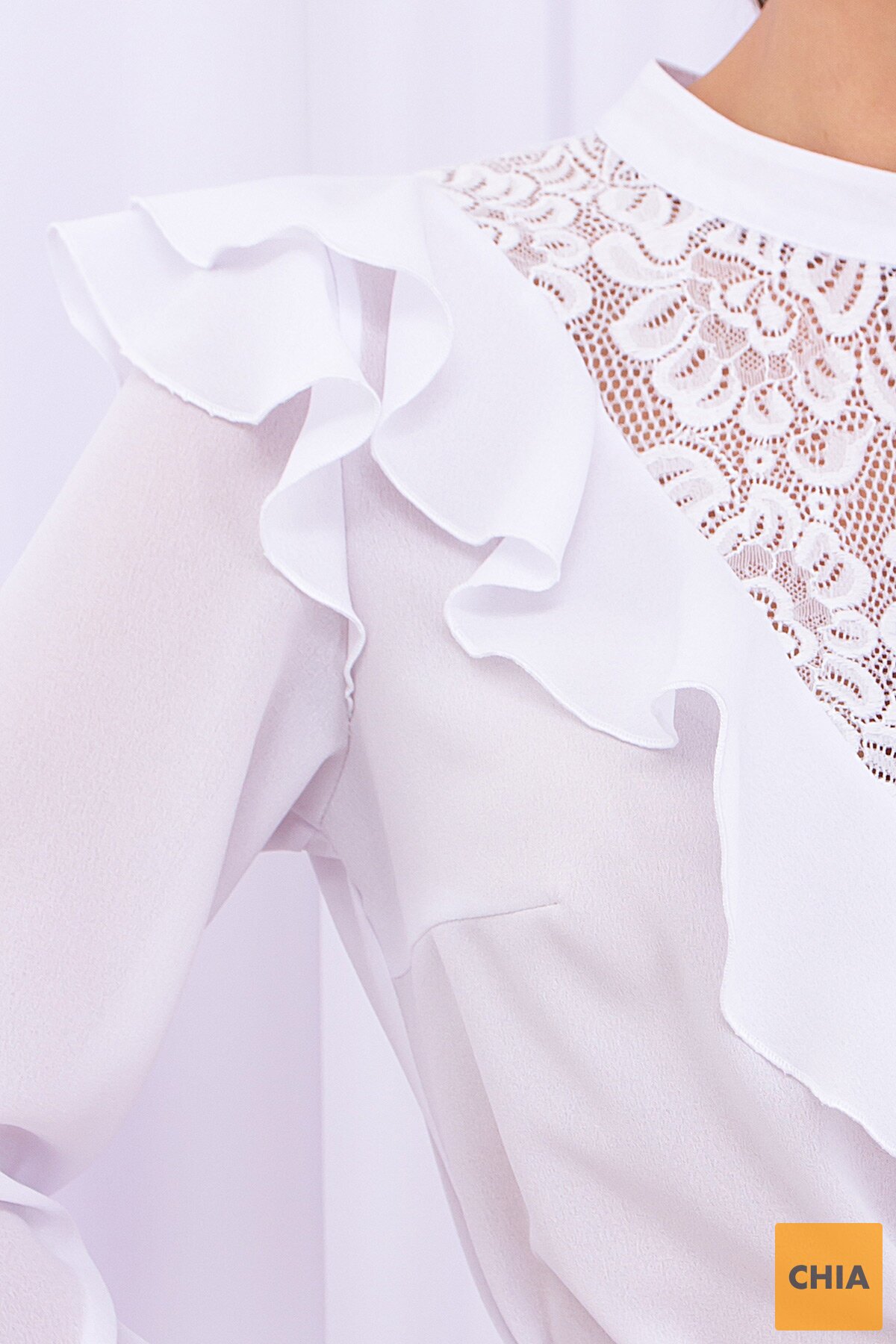 Блуза Фезалия д/р белый