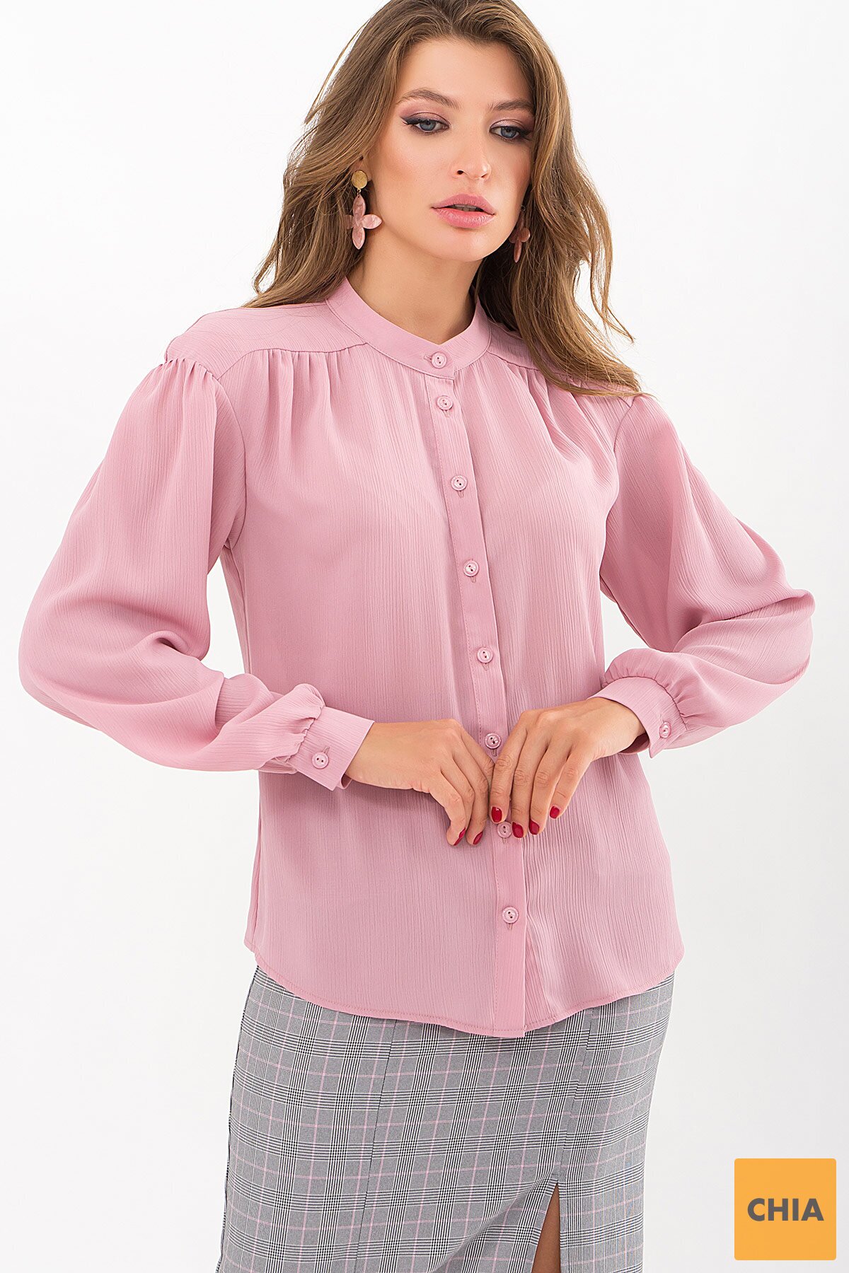 Блуза Мурана д/р пыльная роза