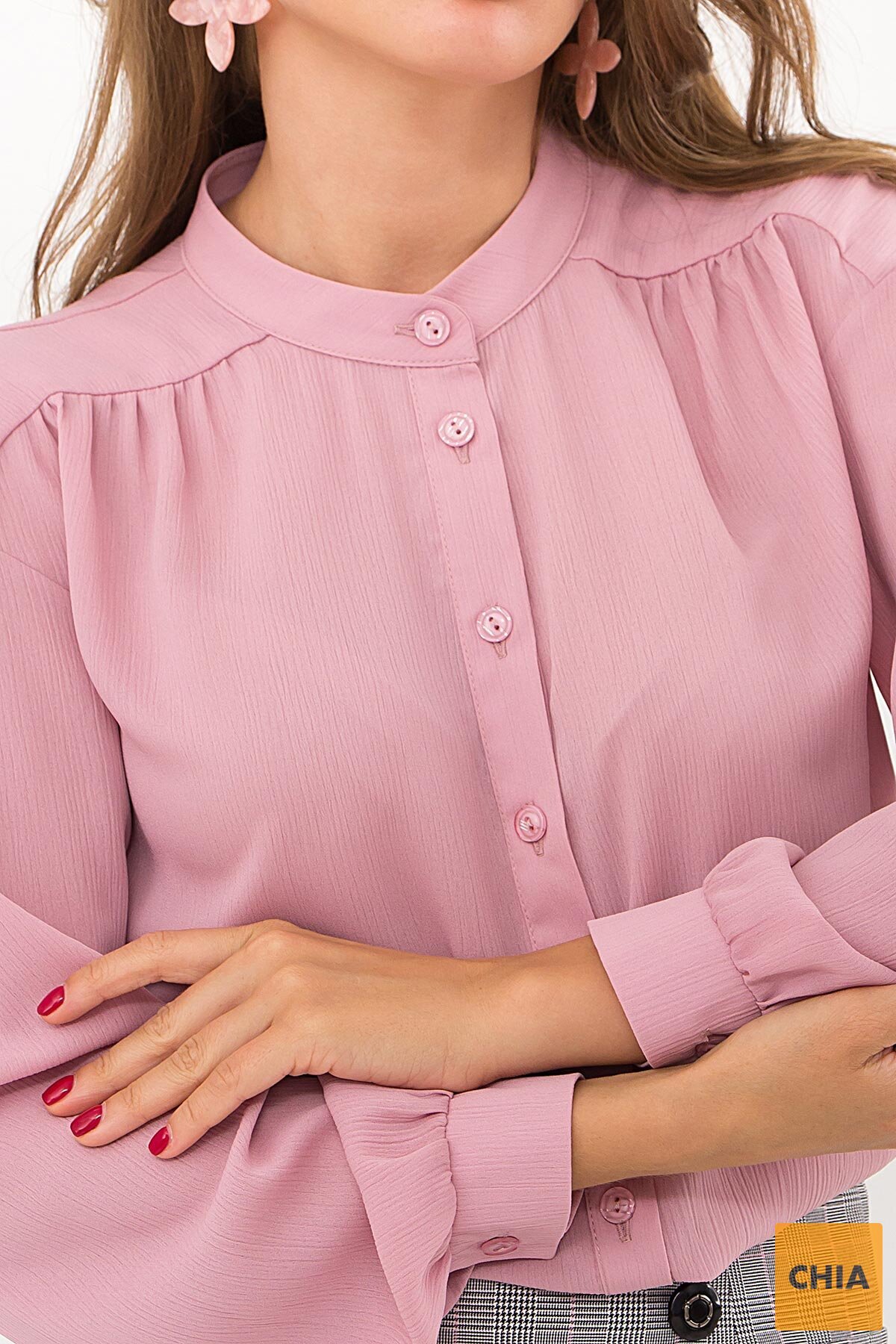 Блуза Мурана д/р пыльная роза