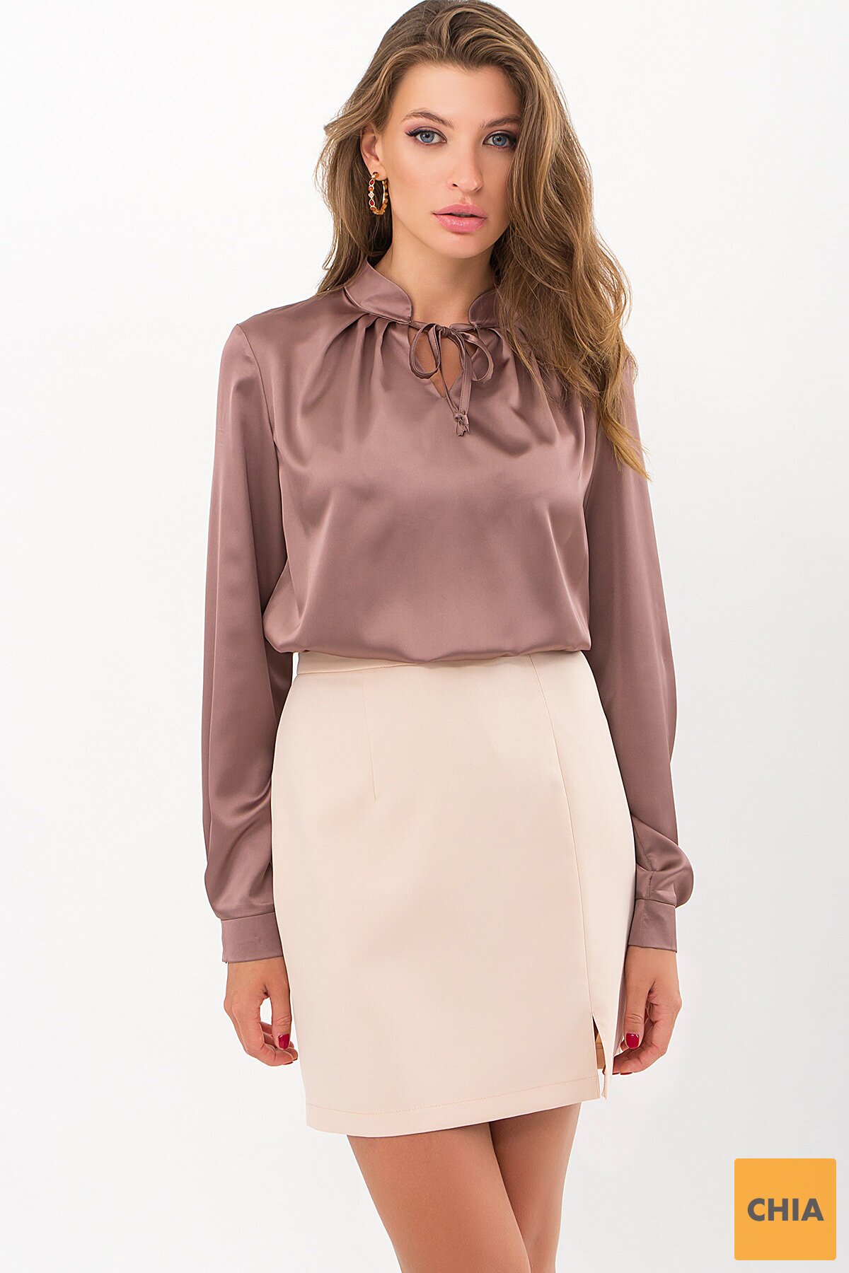 Блуза Калипса д/р капучино