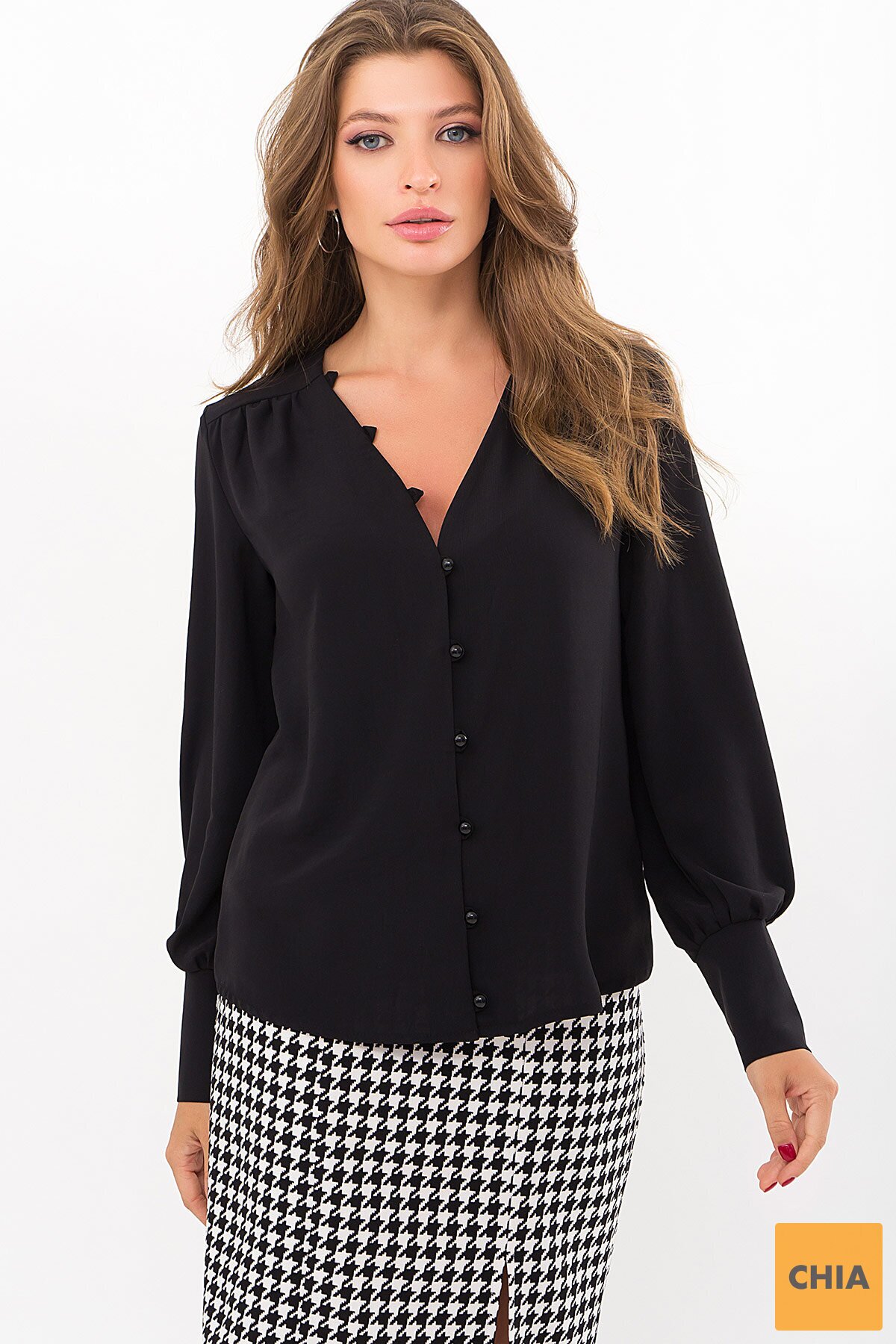 Блуза Ирэн д/р черный