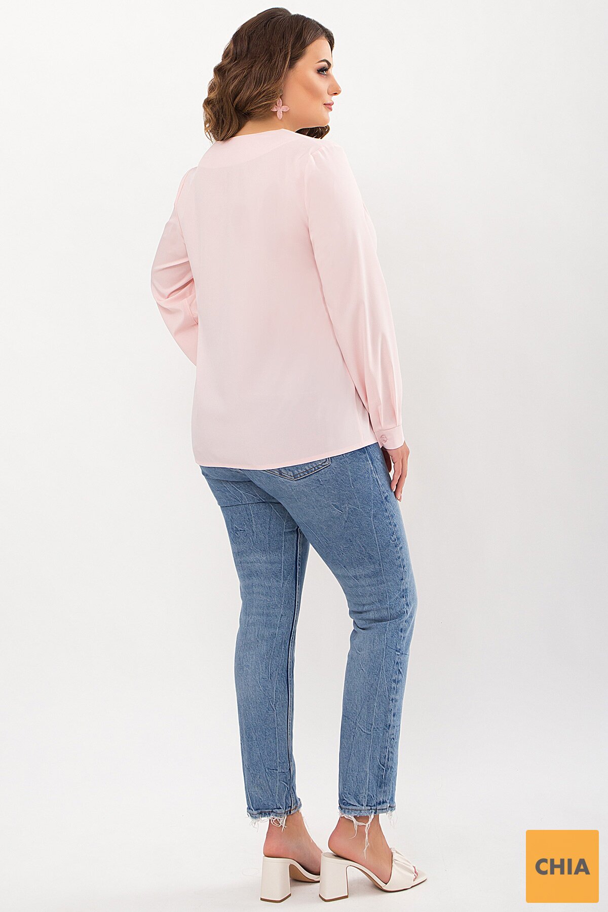 Блуза Алолия-Б д/р персик