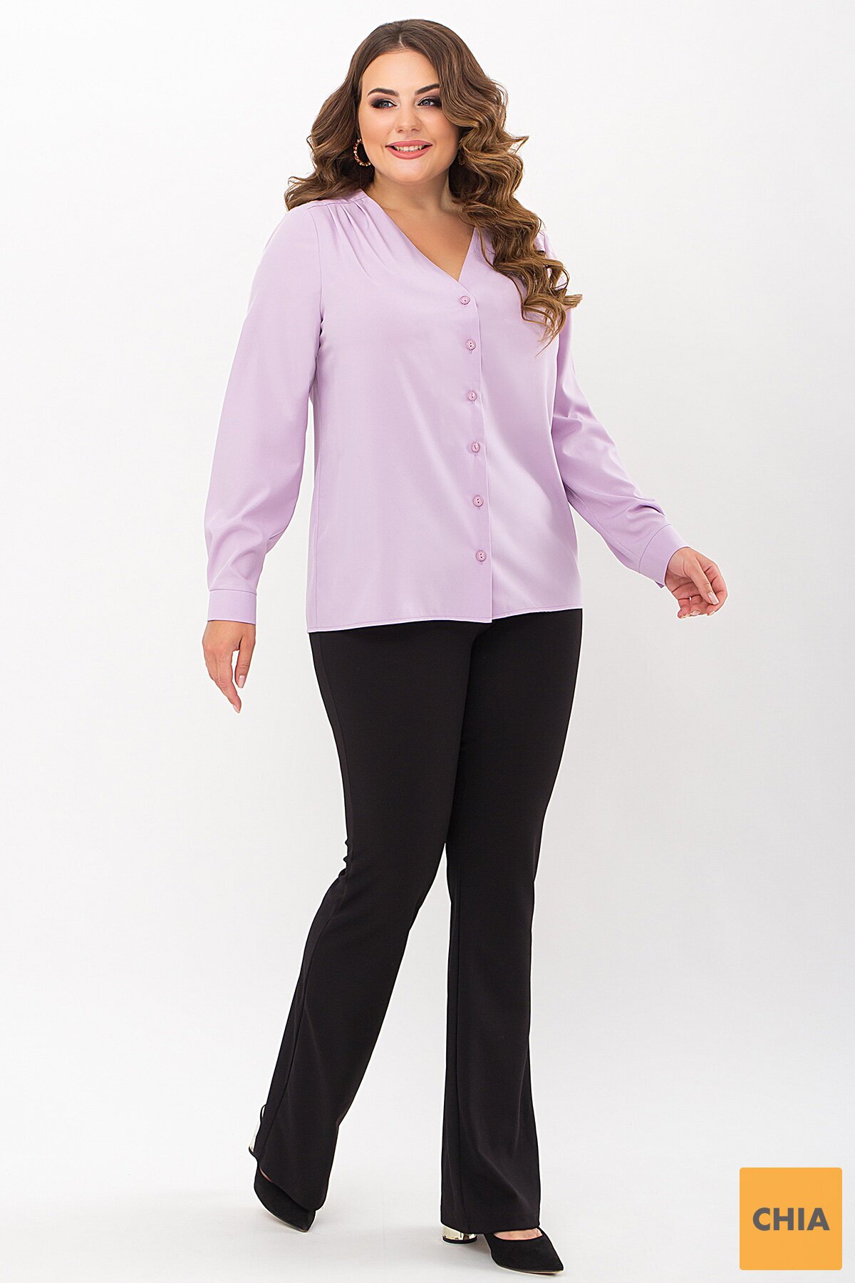 Блуза Алолия-Б д/р лавандовый