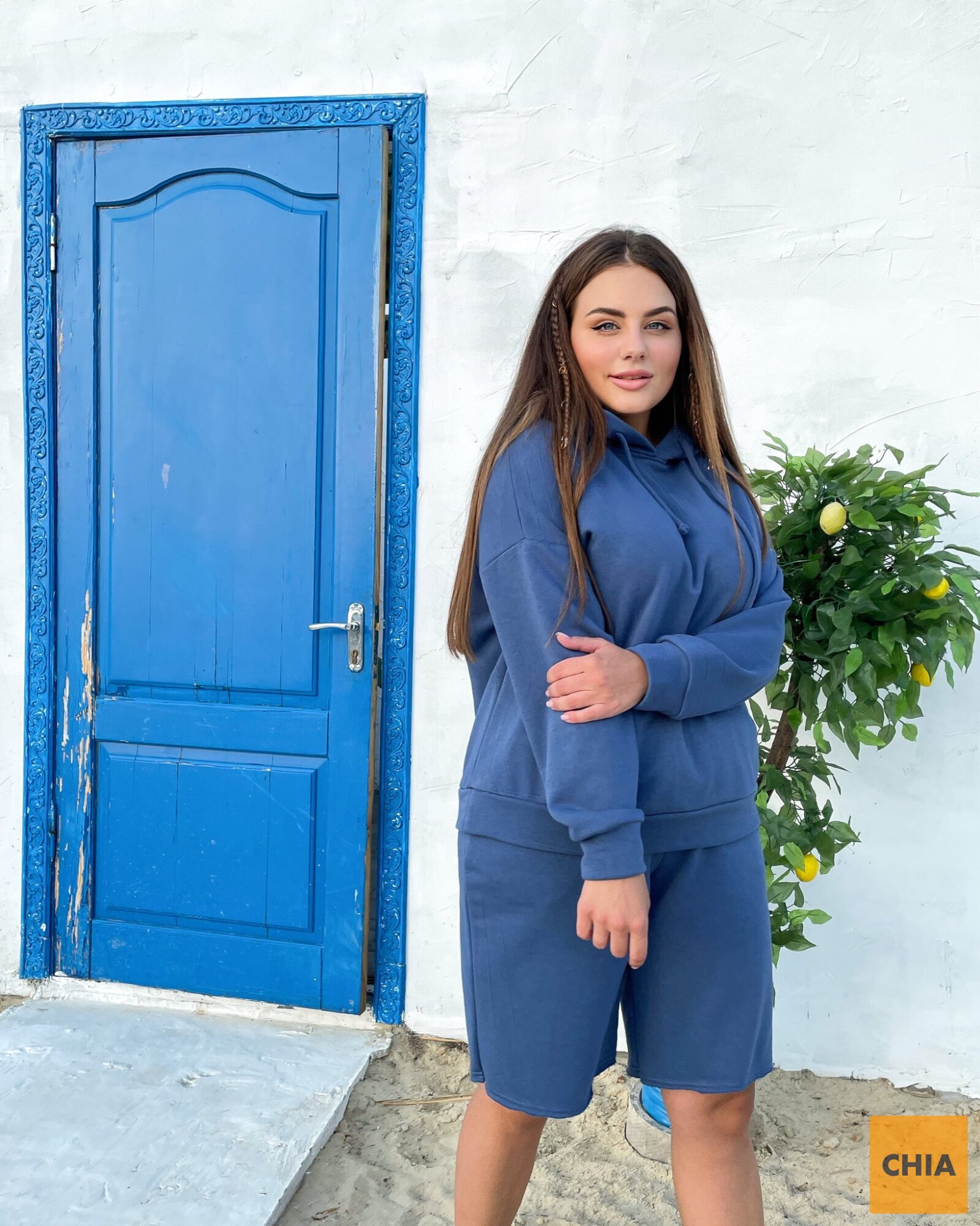 Костюм Джус джинс худи+шорты