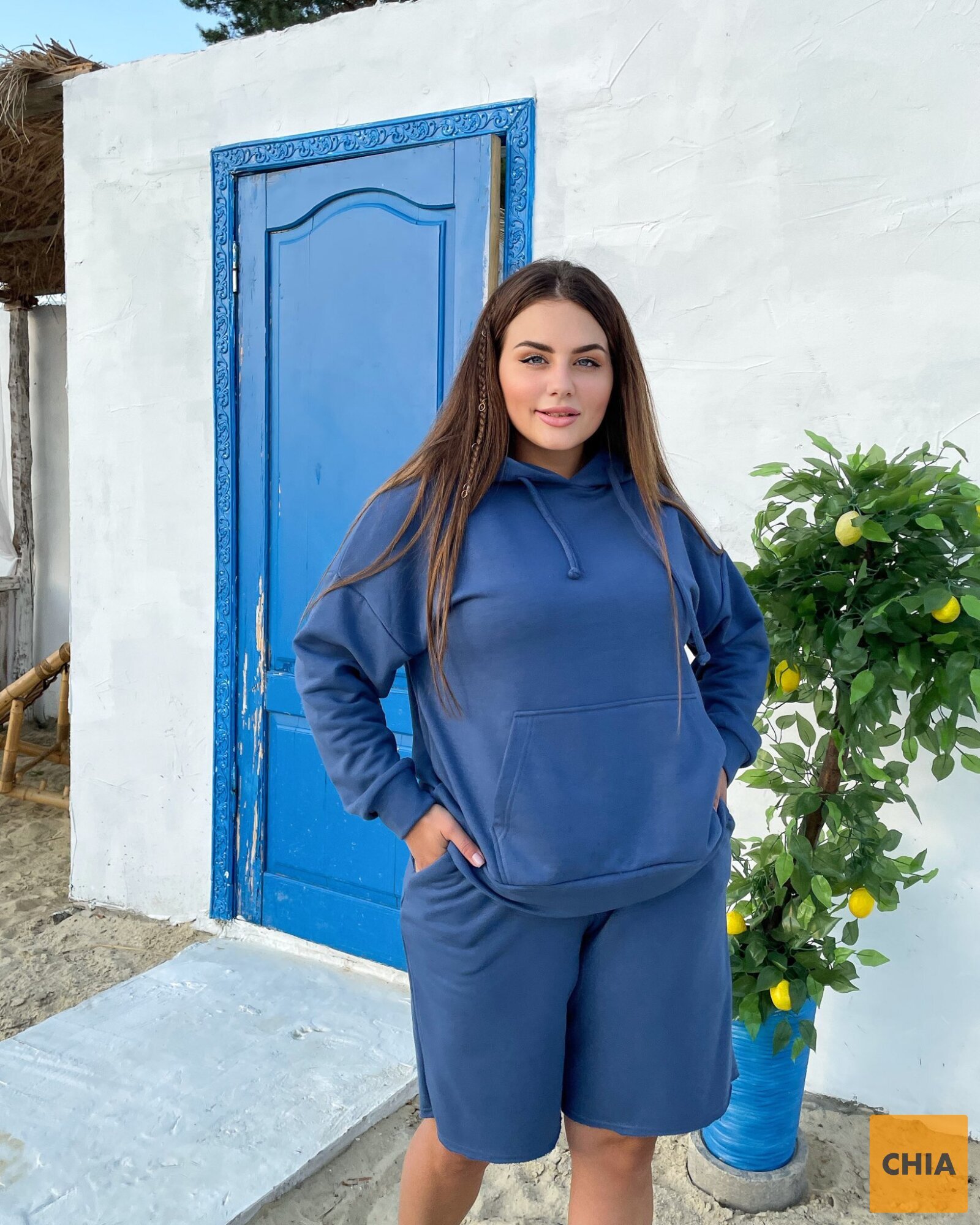 Костюм Джус джинс худи+шорты