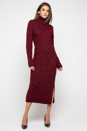 Prima Fashion Knit: Вязаное платье "Ангелина"- бордо 5539006 - фото 1