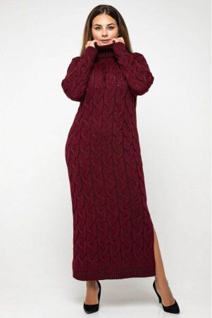 Prima Fashion Knit: Вязаное платье "Ангелина"- бордо - Size+ 5549006 - фото 1