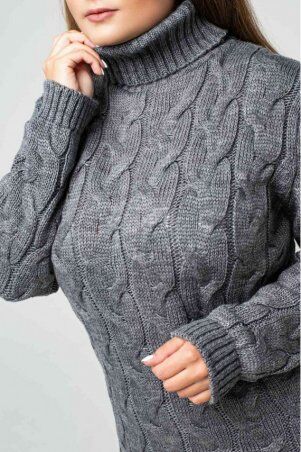 Prima Fashion Knit: Вязаное платье "Ангелина"- темно-серый - Size+ 5549003 - фото 1