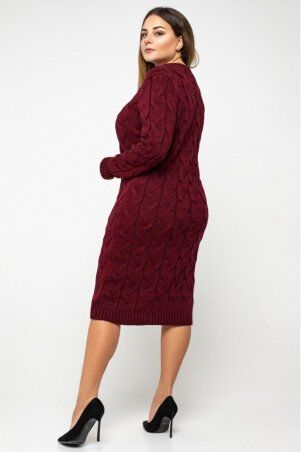 Prima Fashion Knit: Вязаное платье "Каролина"- бордо - Size+ 5545006 - фото 1