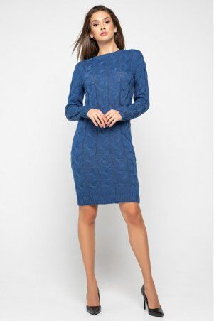 Prima Fashion Knit: Вязаное платье "Каролина"- джинс 5541005 - фото 1