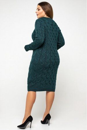 Prima Fashion Knit: Вязаное платье "Каролина"- зеленый - Size+ 5545010 - фото 1